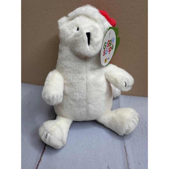 (3) 7" Gigglescape Polar Bear with Holiday Hat Stuffed Animal Ages 1+ New - Picture 3 of 9